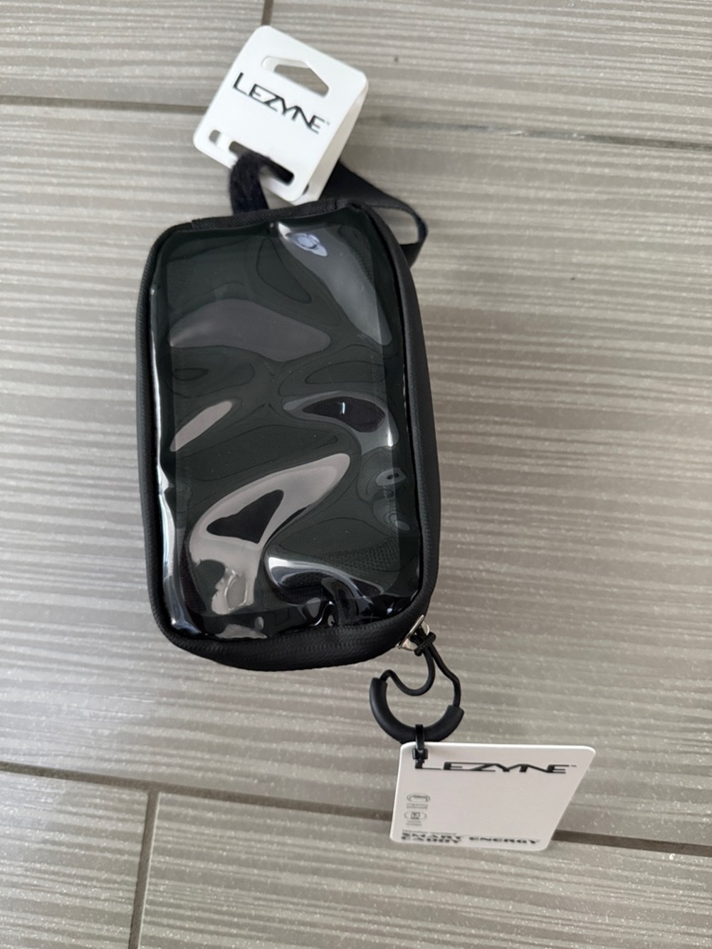 Lezyne Black Bike Phone Case with Clear Front - NWT
